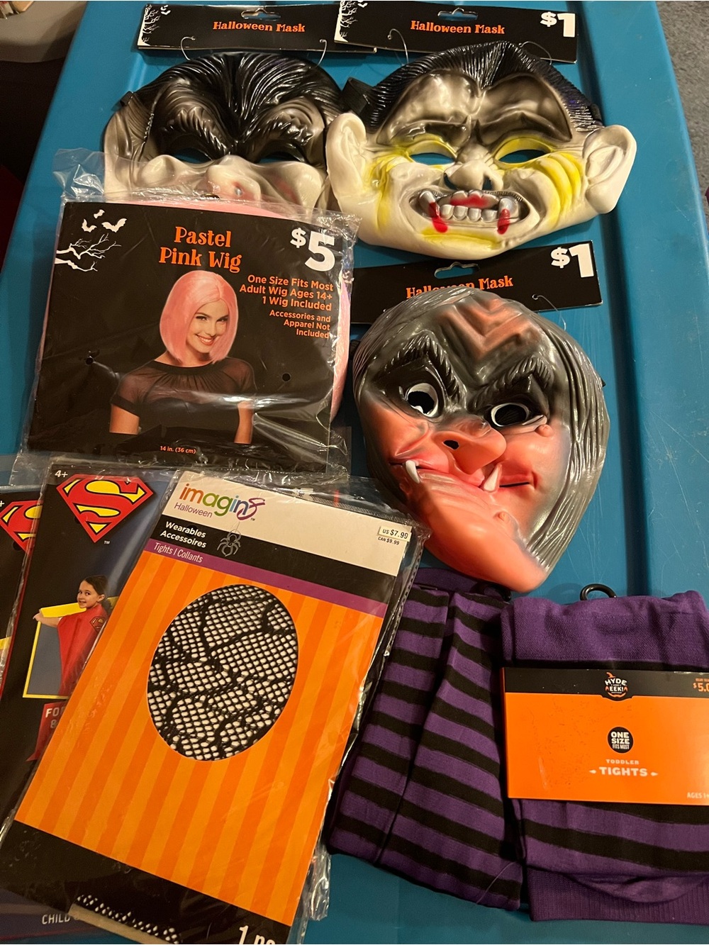 Halloween Accessories Wigs Masks Capes and Tights